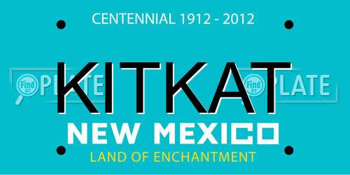 KITKAT New Mexico License Plate