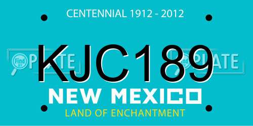 KJC189 New Mexico License Plate