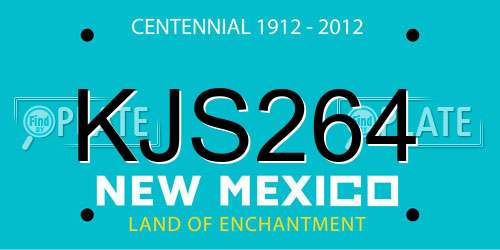 KJS264 New Mexico License Plate