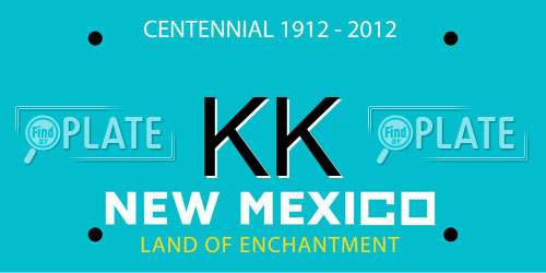 KK New Mexico License Plate