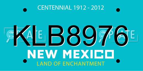 KLB8976 New Mexico License Plate