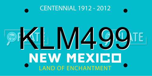 KLM499 New Mexico License Plate