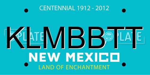 KLMBBTT New Mexico License Plate