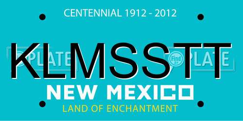 KLMSSTT New Mexico License Plate