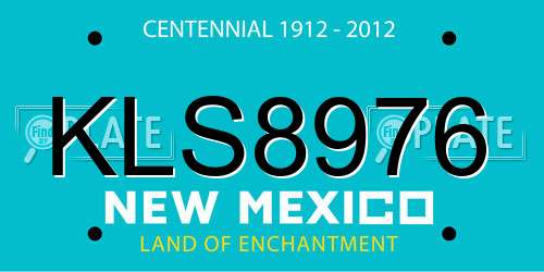 KLS8976 New Mexico License Plate
