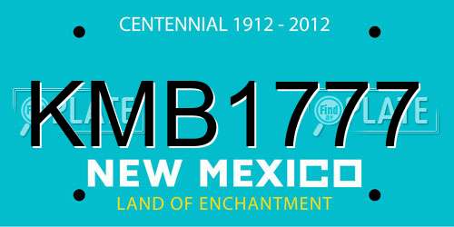 KMB1777 New Mexico License Plate