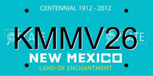 KMMV26 New Mexico License Plate