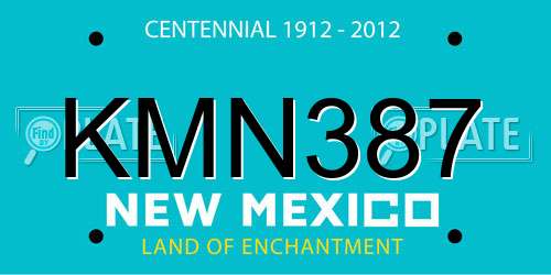 KMN387 New Mexico License Plate