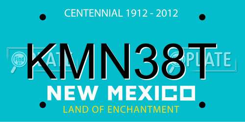 KMN38T New Mexico License Plate
