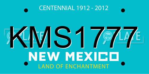 KMS1777 New Mexico License Plate
