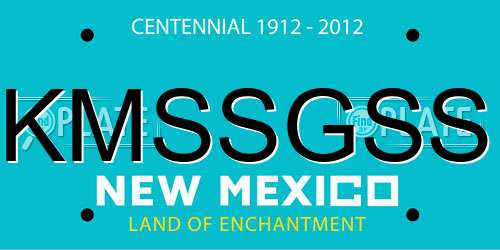 KMSSGSS New Mexico License Plate