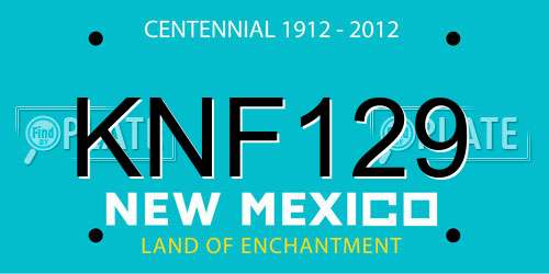 KNF129 New Mexico License Plate