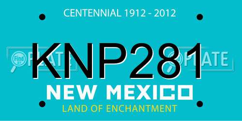 KNP281 New Mexico License Plate