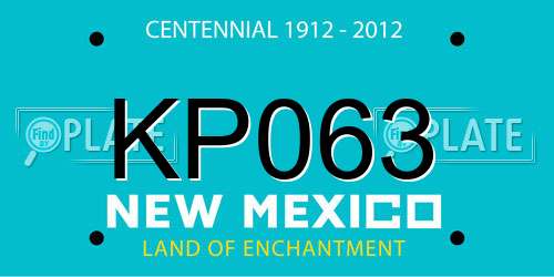 KP063 New Mexico License Plate