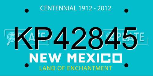 KP42845 New Mexico License Plate