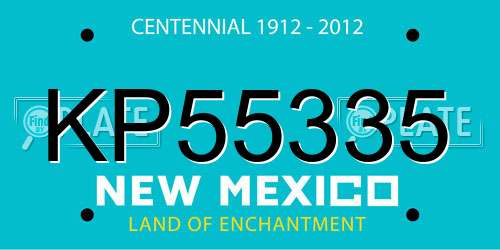 KP55335 New Mexico License Plate