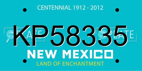 KP58335 New Mexico License Plate
