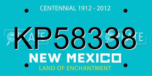 KP58338 New Mexico License Plate
