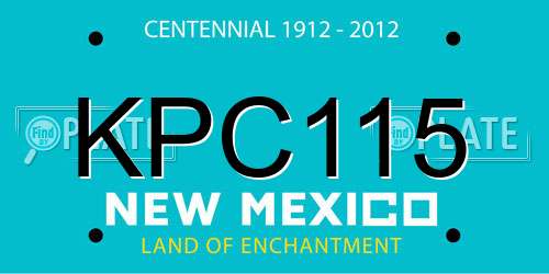 KPC115 New Mexico License Plate
