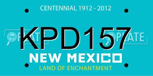 KPD157 New Mexico License Plate