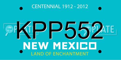 KPP552 New Mexico License Plate