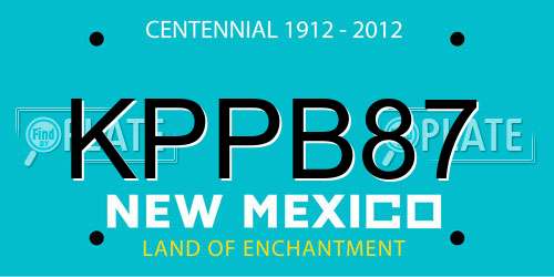 KPPB87 New Mexico License Plate