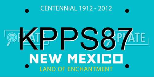 KPPS87 New Mexico License Plate