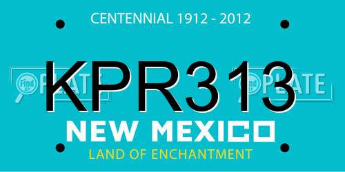 KPR313 New Mexico License Plate
