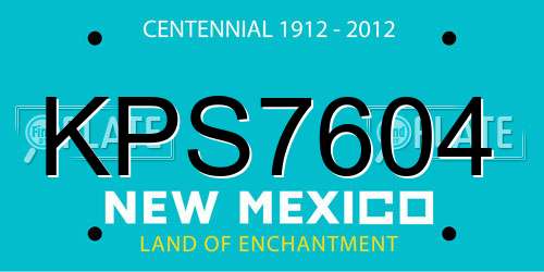 KPS7604 New Mexico License Plate
