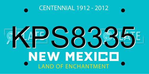 KPS8335 New Mexico License Plate