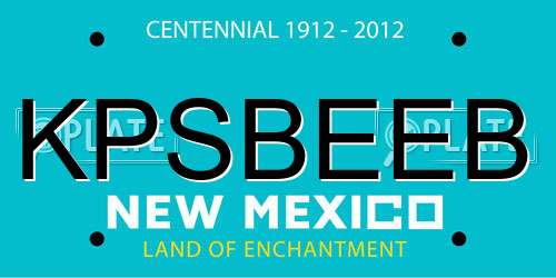KPSBEEB New Mexico License Plate