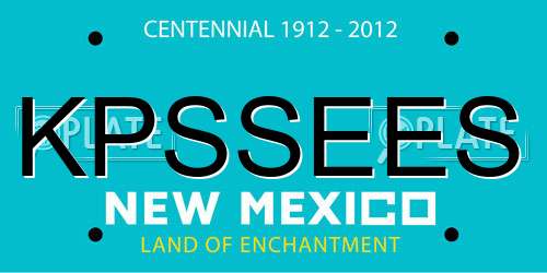 KPSSEES New Mexico License Plate