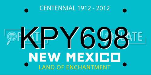KPY698 New Mexico License Plate