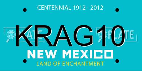 KRAG10 New Mexico License Plate