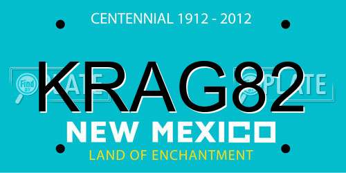 KRAG82 New Mexico License Plate