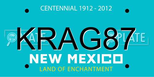 KRAG87 New Mexico License Plate