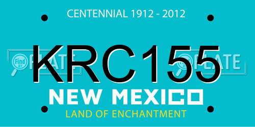 KRC155 New Mexico License Plate