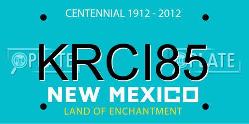 KRCI85 New Mexico License Plate