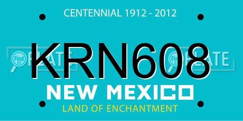 KRN608 New Mexico License Plate