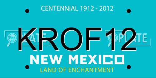 KROF12 New Mexico License Plate