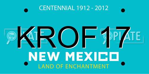 KROF17 New Mexico License Plate