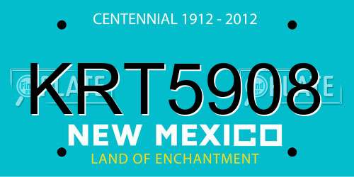KRT5908 New Mexico License Plate