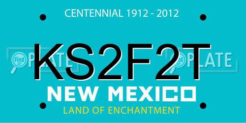 KS2F2T New Mexico License Plate