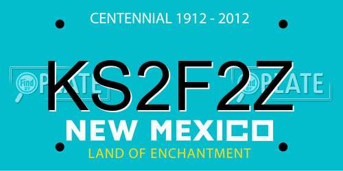 KS2F2Z New Mexico License Plate