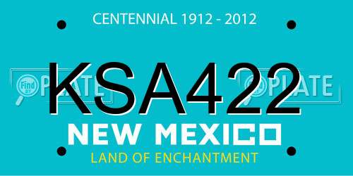 KSA422 New Mexico License Plate