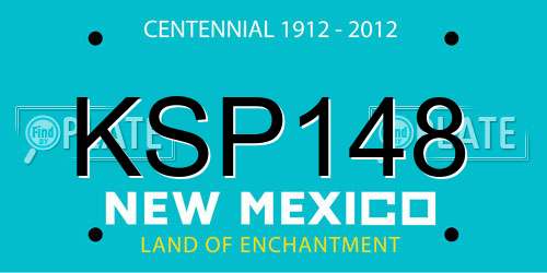 KSP148 New Mexico License Plate