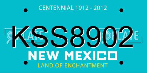 KSS8902 New Mexico License Plate