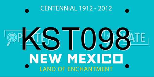 KST098 New Mexico License Plate