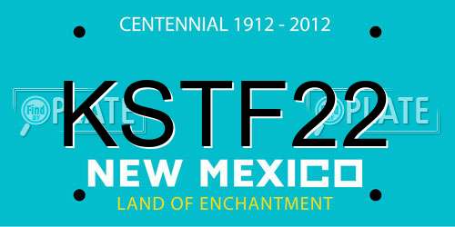 KSTF22 New Mexico License Plate