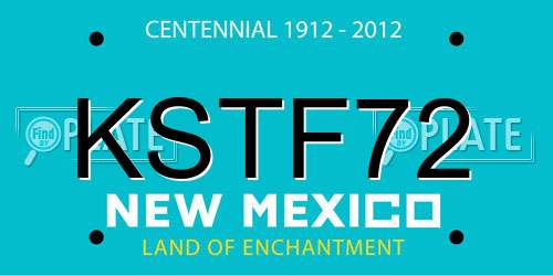 KSTF72 New Mexico License Plate